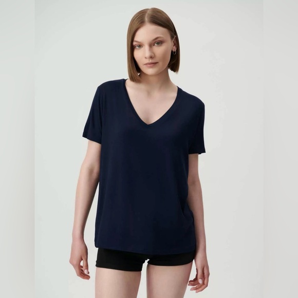 Mustt Have Audrey V-Neck T-Shirt. - Picture 2 of 5